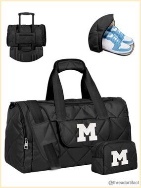 Personalized Initial Duffle Bag for Travel Gym